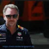 Christian Horner na caixa da Honda no GP da Espanha de MotoGP